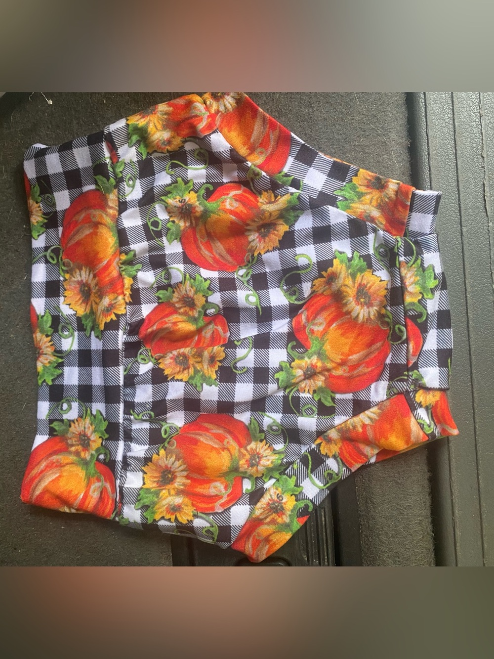 Pumpkin & Sunflower Checkered bummies